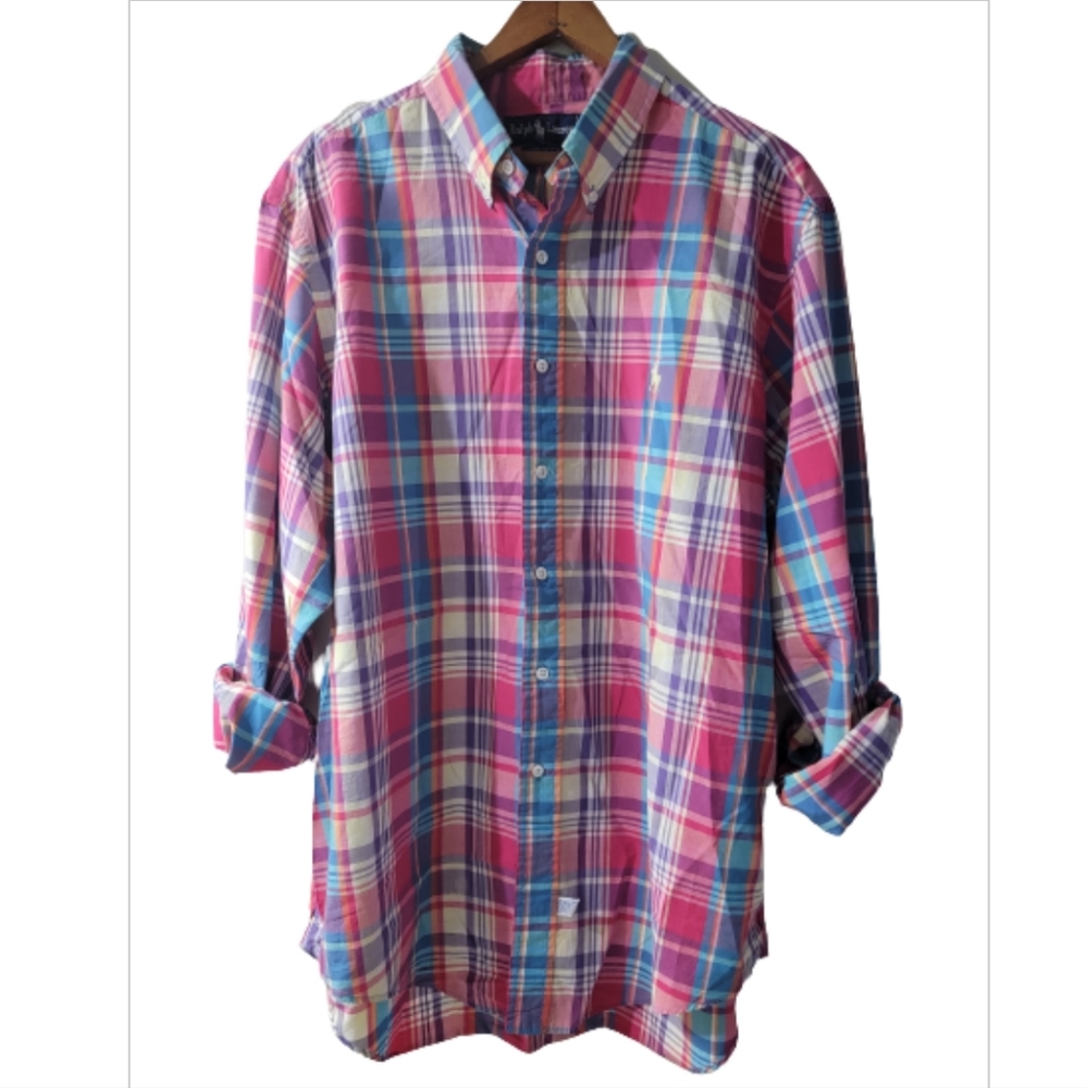 Vintage Polo Ralph Lauren plaid button down shirt